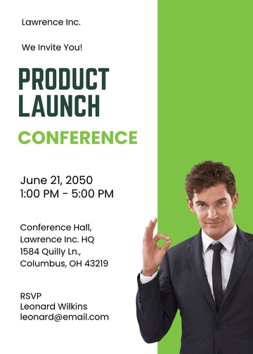 Professional Digital Company Invitation Template - Edit Online & Download
