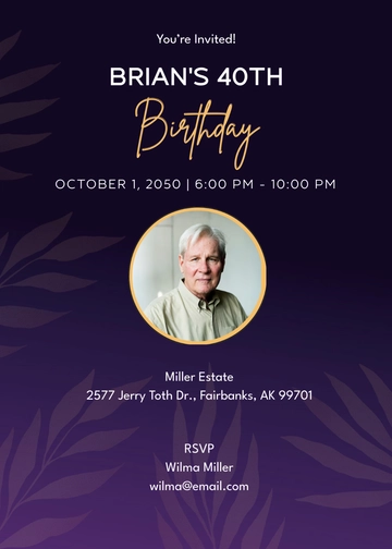 Mobile-Friendly Digital Invitation Template - Edit Online & Download