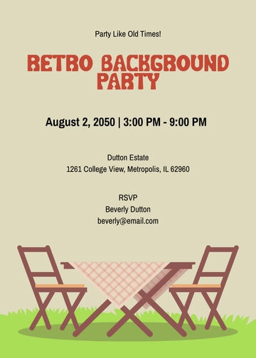 Retro Digital Invitation Template - Edit Online & Download