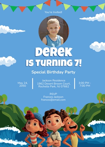 Disney Luca Invitation Template - Edit Online & Download