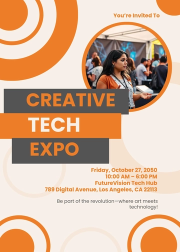 Creative Tech Expo Invitation Template - Edit Online & Download