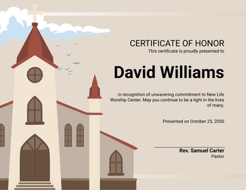 Vector Art Background Church Certificate Template - Edit Online & Download