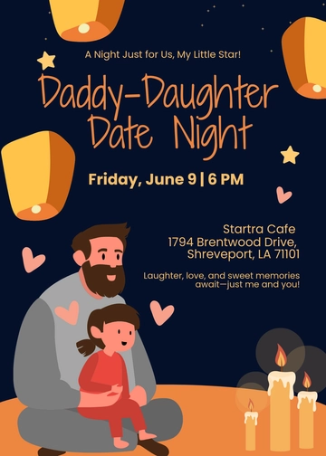 Daddy Daughter Date Night Invitation Template - Edit Online & Download