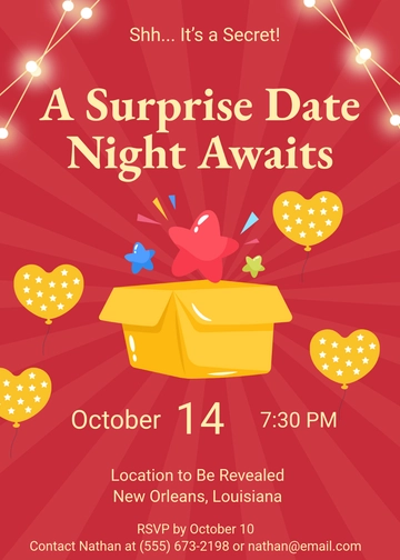 Surprise Date Night Invitation Template - Edit Online & Download