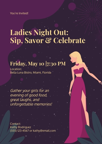 Ladies’ Date Night Invitation - Edit Online & Download