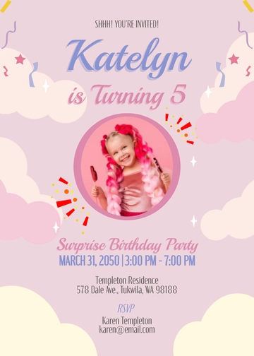 Disney Surprise Party Invitation Template - Edit Online & Download
