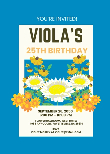 Wildflower Digital Invitation Template - Edit Online & Download