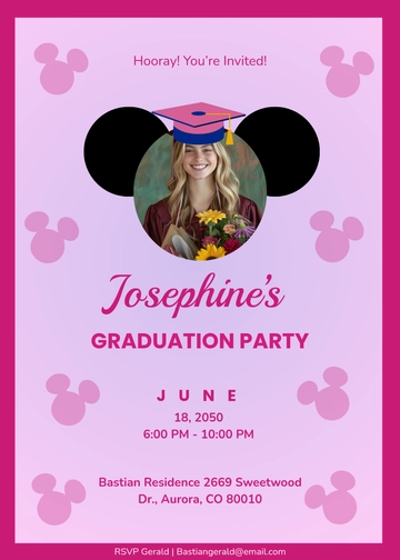 Creative Disney Graduation Invitation Template | Template.net