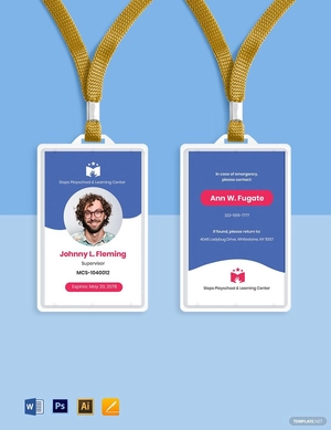 Play School ID Card Template