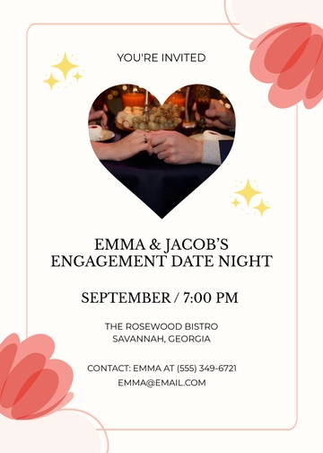Engagement Date Night Invitation Template - Edit Online & Download