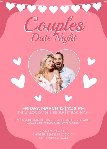 Couples Date Night Invitation Template - Edit Online & Download