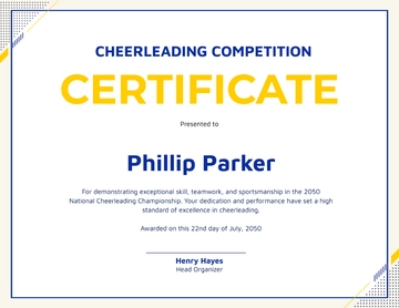 Cheerleading Competition Certificate Template - Edit Online & Download