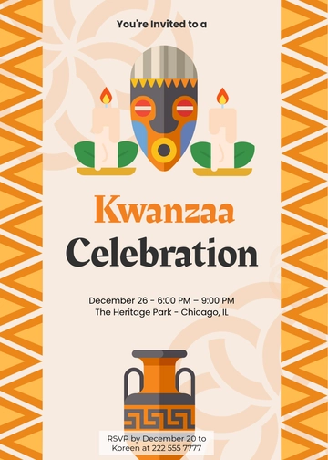 Aesthetic Kwanzaa Celebration Invitation Template - Edit Online & Download Aesthetic Kwanzaa Celebration Invitation Template - Edit Online & Download