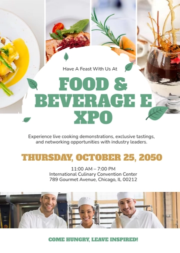 Food and Beverage Expo Invitation Template - Edit Online & Download