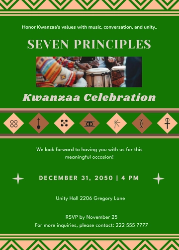 Seven Principles Kwanzaa Invitation Template - Edit Online & Download Seven Principles Kwanzaa Invitation Template - Edit Online & Download