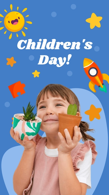 Free Colorful Kids Story Photo Template to Edit Online