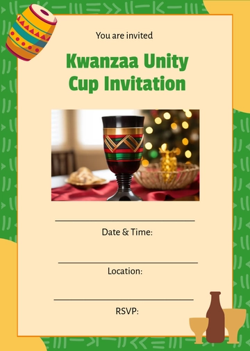 Blank Kwanzaa Unity Cup Invitation Template - Edit Online & Download Blank Kwanzaa Unity Cup Invitation Template - Edit Online & Download