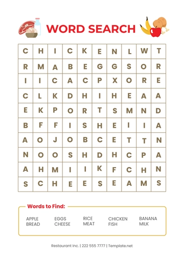 Word Search Template - Edit Online & Download