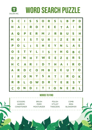 Word Search Puzzle Template - Edit Online & Download