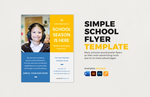 Simple School Flyer Template
