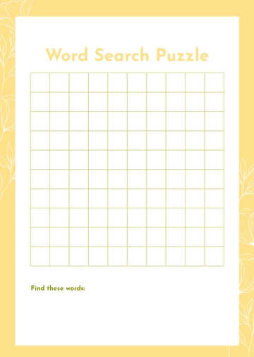 Empty Word Search Grid Template - Edit Online & Download
