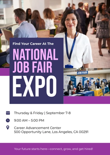 Job Fair Expo Invitation Template - Edit Online & Download