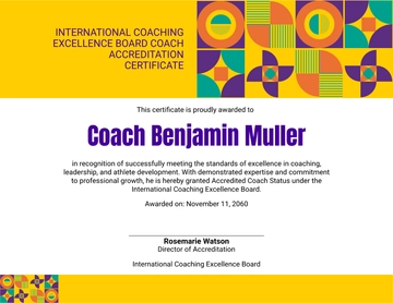 Custom Coach Accreditation Certificate Template - Edit Online & Download
