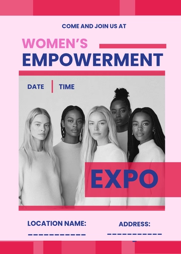 Blank Women’s Expo Invitation Template - Edit Online & Download