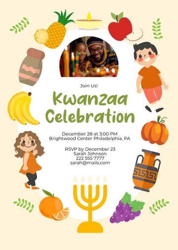 DIY Kwanzaa Invitation Template for Kids - Edit Online & Download DIY Kwanzaa Invitation Template for Kids - Edit Online & Download
