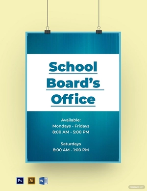 School Board Sign Template