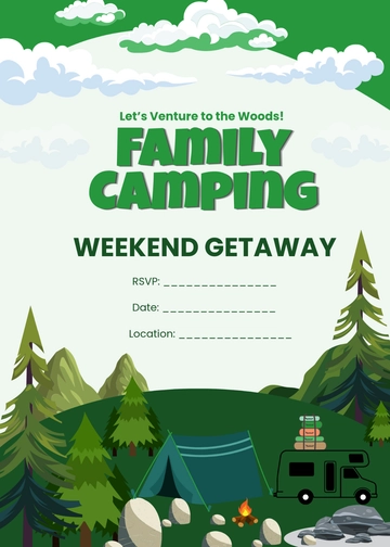 Blank Family Camping Invitation Template - Edit Online & Download