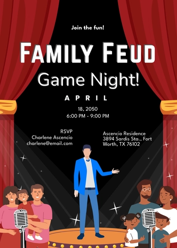 Family Feud Invitation Design Template - Edit Online & Download
