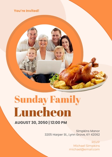 Family Luncheon Invitation Template - Edit Online & Download
