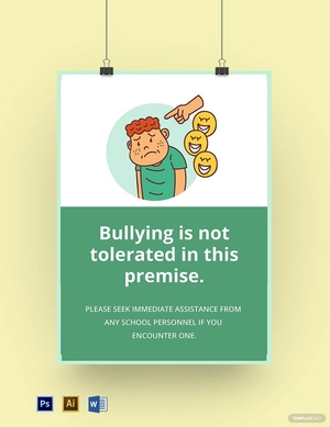 School Violence Warning Sign Template