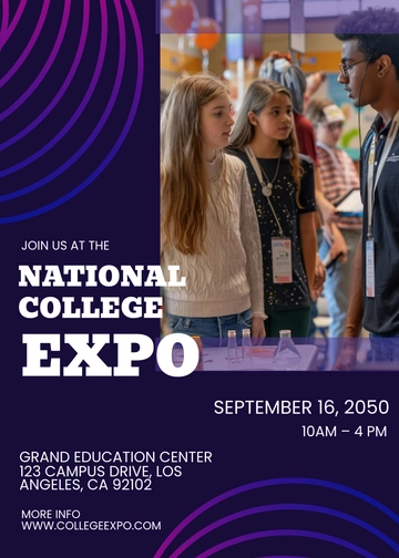 College Expo Invitation Template - Edit Online & Download