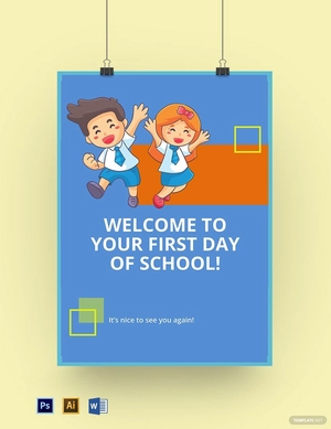 First Day of School Sign Template