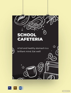 School Cafeteria Sign Template