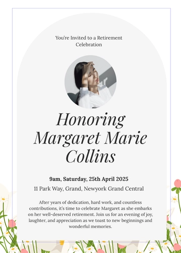 Free Family Retirement Party Invitation Template to Edit Online