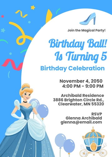 Disney Cinderella Invitation Template - Edit Online & Download