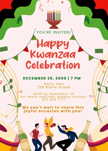 Happy Kwanzaa Invitation Template - Edit Online & Download Happy Kwanzaa Invitation Template - Edit Online & Download