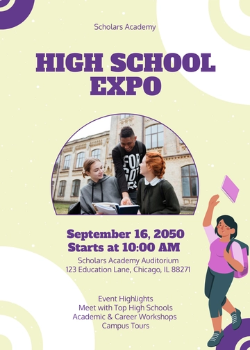 High School Expo Invitation Template - Edit Online & Download