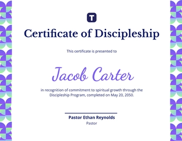 Modern Church Discipleship Certificate Template - Edit Online & Download
