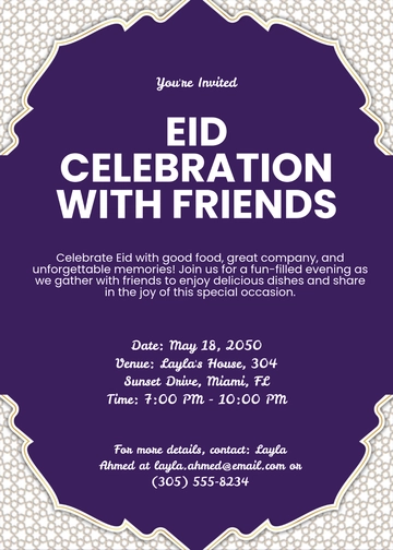 Eid Invitation for Friends Template - Download | Template.net