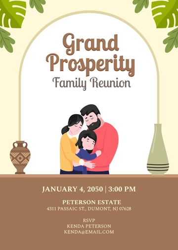 Prosperity Family Invitation Template - Edit Online & Download