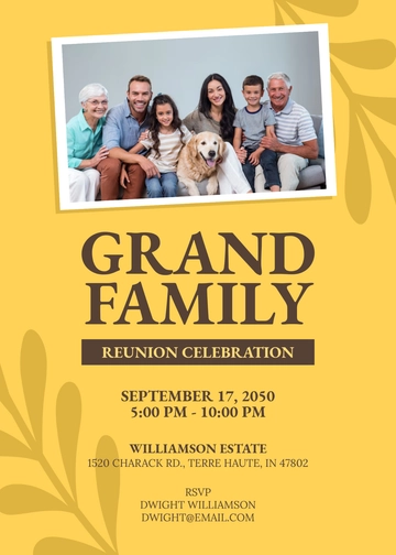 Big Family Celebration Invitation Template - Edit Online & Download