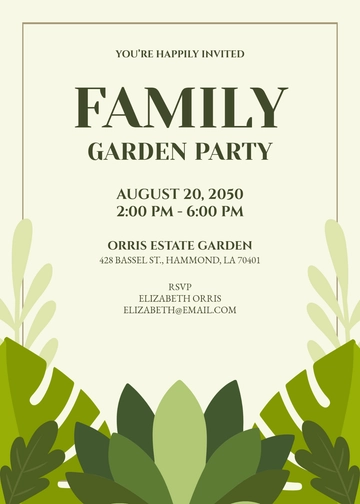 Old Greenery Family Invitation Template - Edit Online & Download