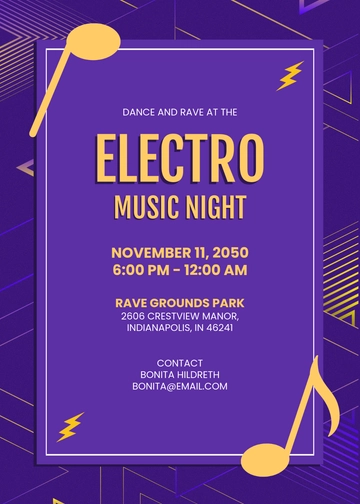 Purple Festival Night Invitation Template - Edit Online & Download