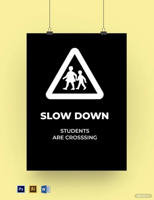 School Road Sign Template