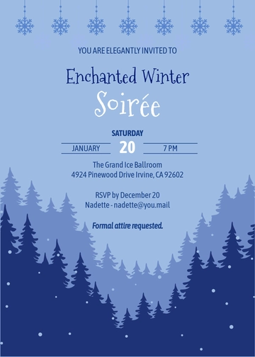 Elegant Frozen Invitation Template - Edit Online & Download