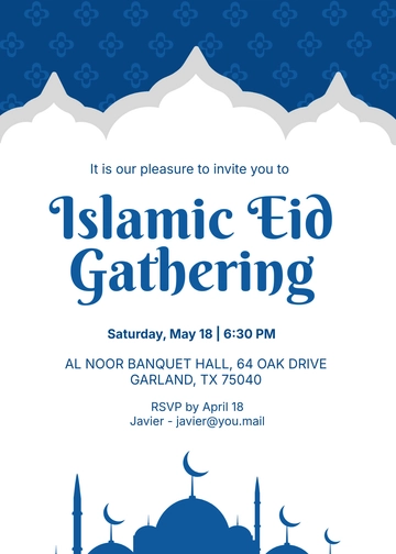 Islamic Eid Invitation Template - Edit Online & Download